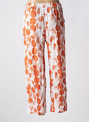 Pantalon droit taille haute taille haute orange GERSHON BRAM femme