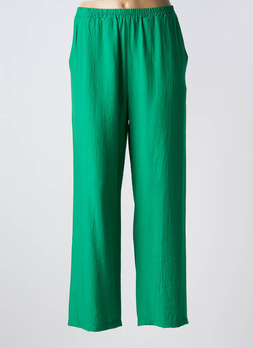 Pantalon droit vert FRANCK ANNA pour femme