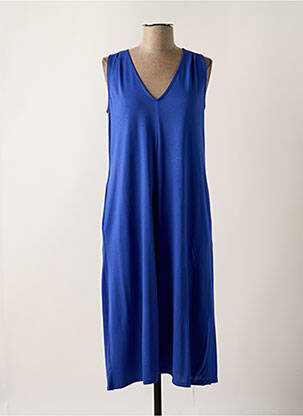 Robe mi-longue sans manche sans manche bleu SCORZZO femme