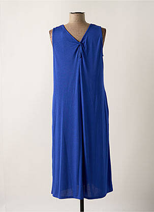 Robe mi-longue sans manche sans manche bleu SCORZZO femme