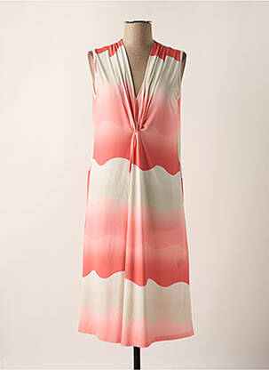Robe mi-longue sans manche sans manche rose SCORZZO femme