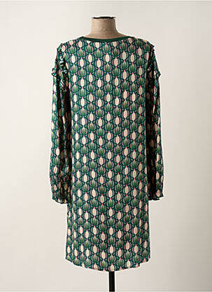 Robe mi-longue manches longues manches longues vert LES BLONDINETTES femme