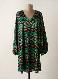 Robe mi-longue coupe fluide manches longues vert JOSEPH RIBKOFF femme