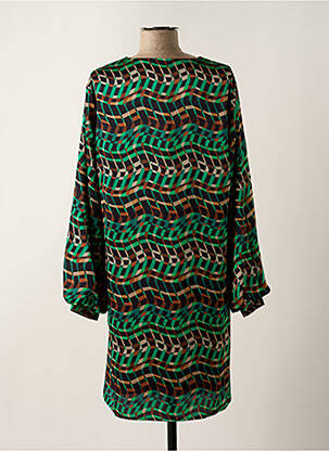 Robe mi-longue coupe fluide manches longues vert JOSEPH RIBKOFF femme