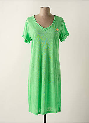 Robe mi-longue manches courtes manches courtes vert MPC (MA PETITE CAPSULE) femme