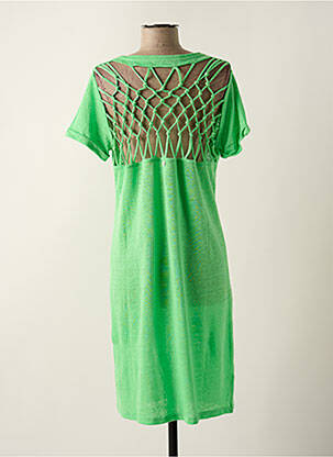 Robe mi-longue manches courtes manches courtes vert MPC (MA PETITE CAPSULE) femme