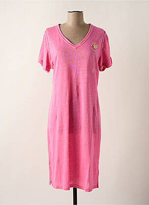 Robe mi-longue manches courtes manches courtes rose MPC (MA PETITE CAPSULE) femme