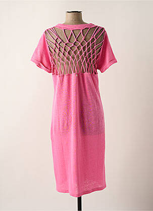 Robe mi-longue manches courtes manches courtes rose MPC (MA PETITE CAPSULE) femme