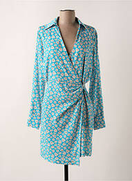 Robe courte manches longues manches longues bleu RELISH femme