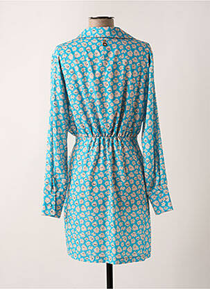 Robe courte manches longues manches longues bleu RELISH femme
