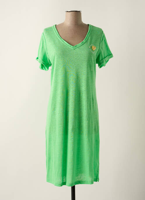 Robe mi-longue manches courtes manches courtes vert MPC (MA PETITE CAPSULE) femme