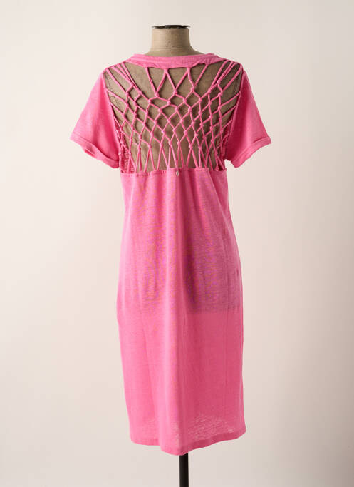 Robe mi-longue manches courtes manches courtes rose MPC (MA PETITE CAPSULE) femme