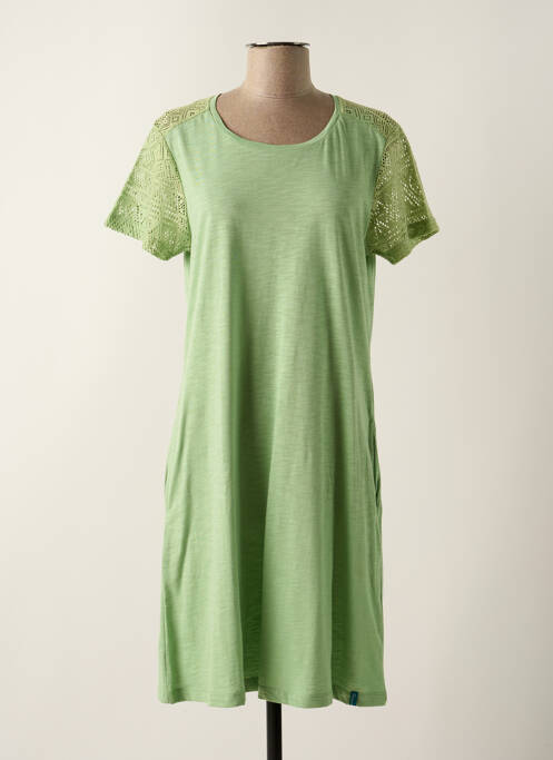 Robe mi-longue vert TRANQUILLO pour femme