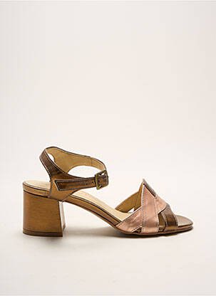 Sandales/nu pieds matière lisse talon de 4 à 6cm rose LIBRE COMME L'AIR femme