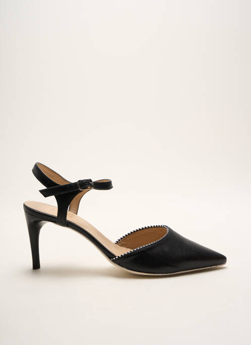 Sandales/nu pieds matière lisse talon de 4 à 6cm noir FRANCE MODE femme