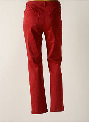 Pantalon droit stretch taille normale rouge AGATHE & LOUISE femme