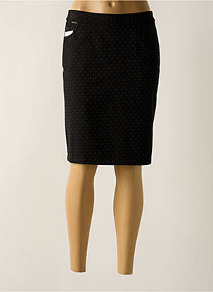 Jupe mi-longue stretch noir AGATHE & LOUISE femme