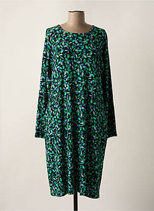 Robe mi-longue imprimé fantaisie manches longues noir AGATHE & LOUISE femme