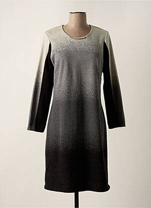 Robe mi-longue manches longues manches longues gris GREGORY PAT femme