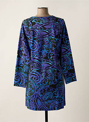 Robe courte manches longues manches longues violet AGATHE & LOUISE femme