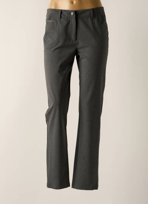 Pantalon droit stretch taille normale gris AGATHE & LOUISE femme