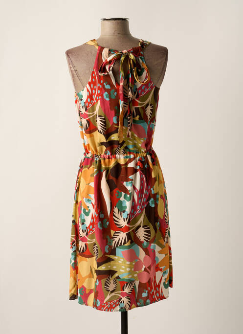 Robe mi-longue rouge C'EST BEAU LA VIE pour femme