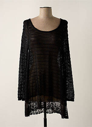 Tunique manches longues col rond noir G!OZE femme