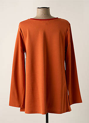 Tunique manches longues col v orange L'ATELIER D'ANNA femme
