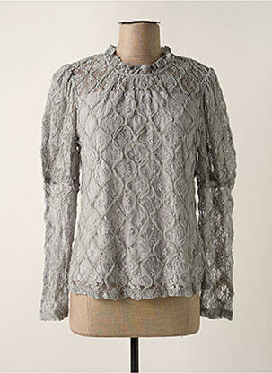Blouse légère et transparente manches longues gris CREAM femme