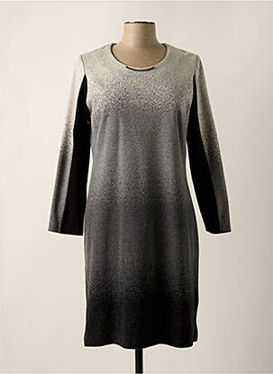 Robe mi-longue manches longues manches longues gris GREGORY PAT femme