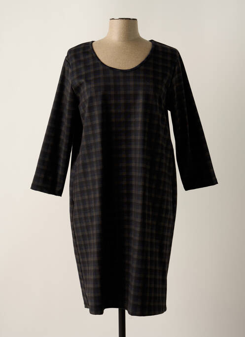 Robe mi-longue manches 3/4 manches 3/4 bleu G!OZE femme