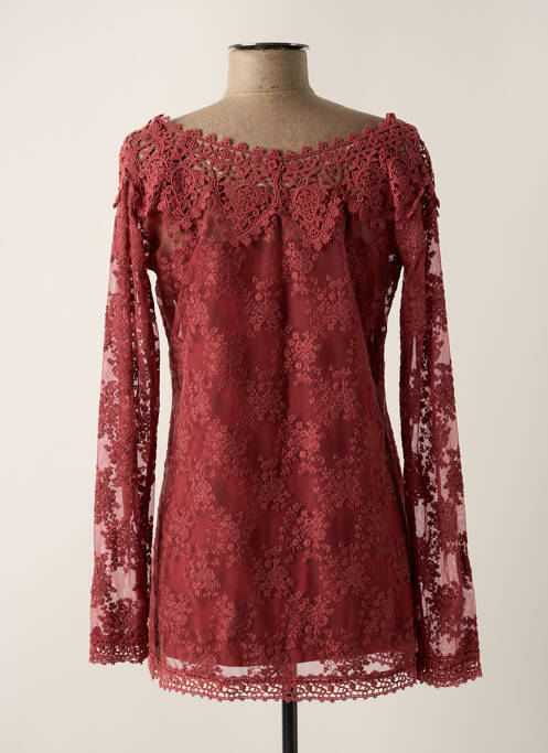 Tunique manches longues rose MAIS IL EST OU LE SOLEIL pour femme