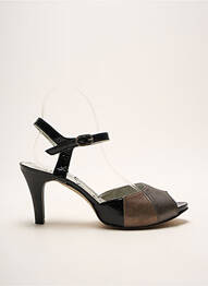Sandales/nu pieds talon aiguille talon de 4 à 6cm noir UN TOUR EN VILLE femme