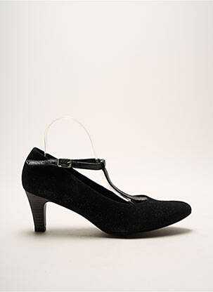 Escarpins nubuck talon de 4 à 6cm noir UN TOUR EN VILLE femme