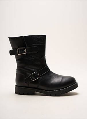 Bottines/boots matière lisse talon bas noir PALLADIUM fille