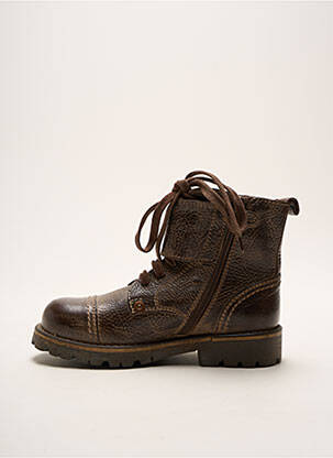 Bottines/boots tissage satiné talon bas marron CIAO enfant