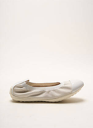 Ballerines matière lisse bout rond blanc GEOX fille