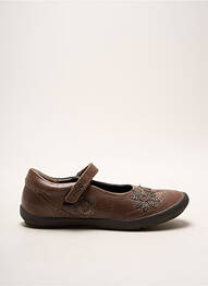 Ballerines matière lisse bout rond marron MOD8 fille