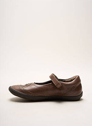 Ballerines matière lisse bout rond marron MOD8 fille