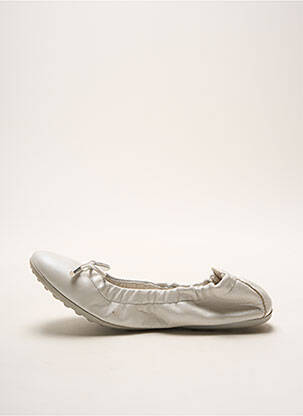 Ballerines tissage satiné bout rond blanc CIAO fille