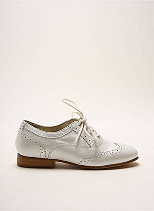 Derbies tissage satiné talon bas blanc CIAO fille