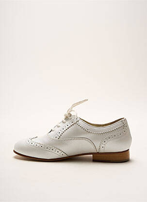 Derbies tissage satiné talon bas blanc CIAO fille