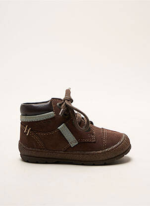 Bottillons nubuck bout rond marron MOD8 garçon