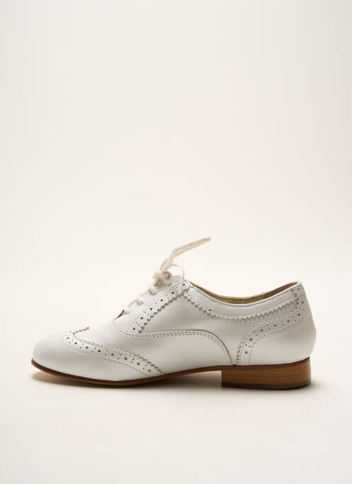 Derbies tissage satiné talon bas blanc CIAO fille
