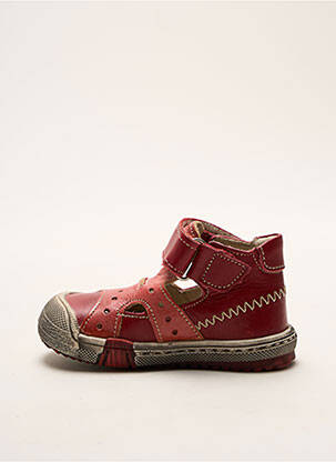 Sandales/nu pieds tissage satiné bout rond rouge BELLAMY garçon