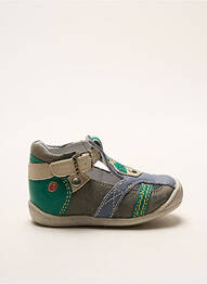Sandales/nu pieds tissage satiné bout rond vert GBB garcon