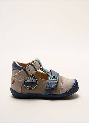 Sandales/nu pieds tissage satiné bout rond bleu GBB garçon