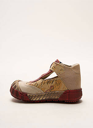 Sandales/nu pieds matière lisse bout rond rouge BELLAMY garçon