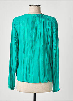 Chemisier tissage crêpe manches longues vert CREAM femme