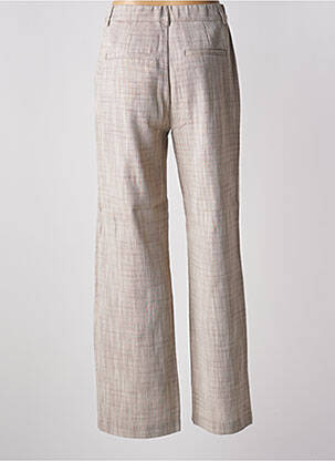 Pantalon large fermeture zippée sous rabat boutonné taille haute gris CREAM femme